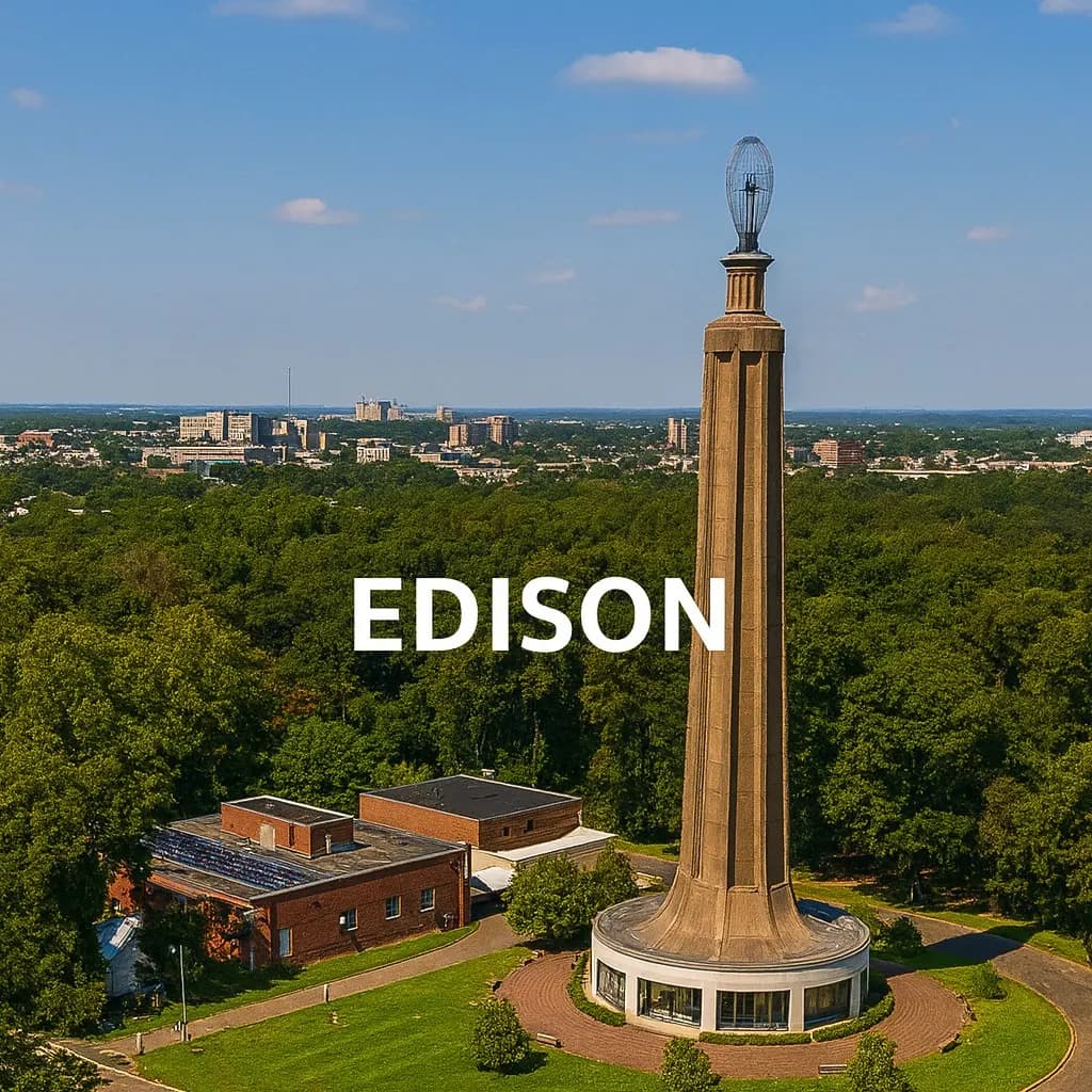 Automatic gate installation team near the Thomas Edison Center at Menlo Park in Edison, NJ