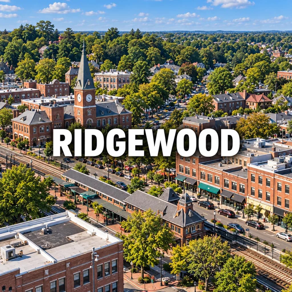 Automatic gate installation team near downtown Ridgewood and its train station in Ridgewood, NJ