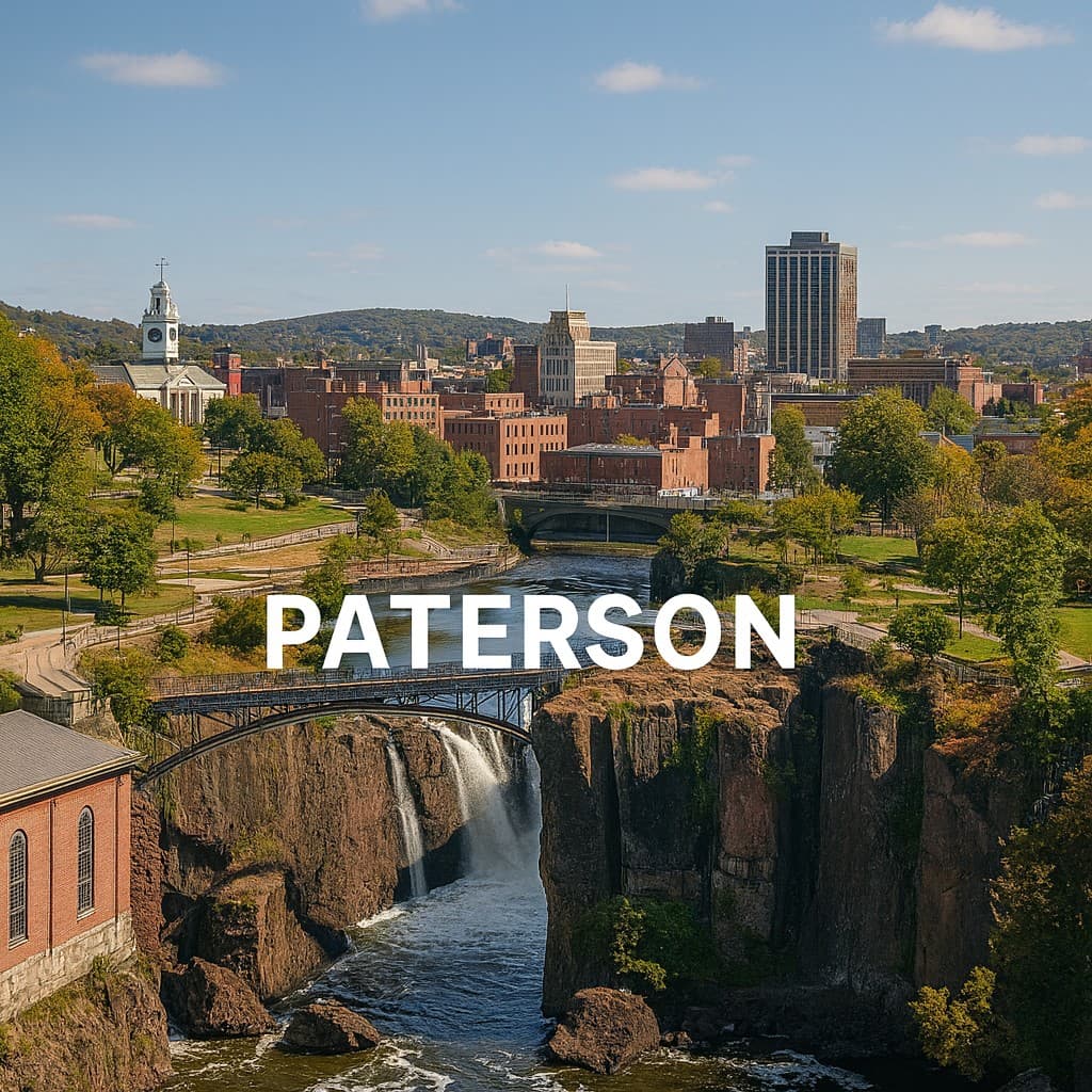 Paterson landmark featuring the Paterson Great Falls National Historical Park